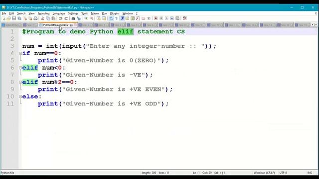 Python elif Statement || Python Control Structures || Python Branching Control Structures || #49