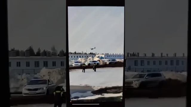 Момент прилета украинского сверхлёгкого высокоплана Аэропракт A-22, переделанного в беспилотник на т
