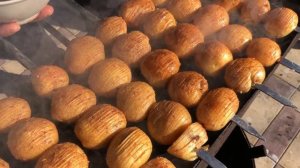 Шашлык из говяжий печени и картошка на мангале!!!