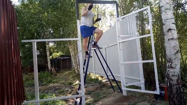 Строим Дом гараж Своими Руками с Нуля Part №1 чистка Участка установка Забора подготовка Въезда