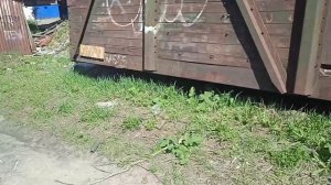 паркур на гараж. Артём упал ?