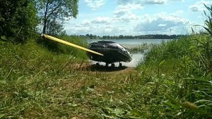 носовая тележка для лодки пвх в действии.