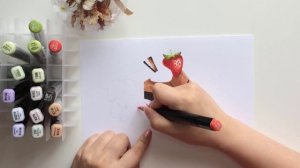 Marker Drawing? Strawberry Chocolate Cake.