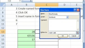 Excel Magic Trick 462:Show Formula Formula - Excel 4 Macro Function GET.CELL