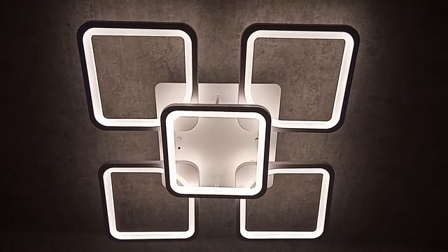 Светодиодная люстра квадратная с пультом SY-5103/5 WT 91W dim Melody смотреть онлайн