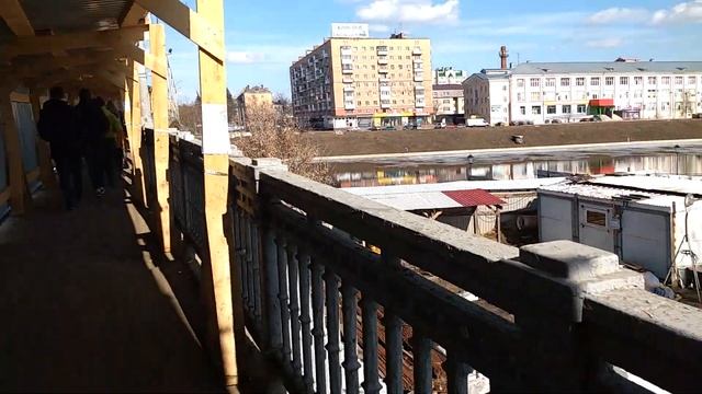 1001, 29.03.2021, город Орёл, реконструкция Красного моста, взгляд из-за забора, ремонт, раскопки, смотреть онлайн