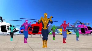 РАЗНОЦВЕТНЫЕ ЧЕЛОВЕКИ ПАУКИ КАТАЮТСЯ НА БАНАНАХ,.ЛЕТАЮТ, ТАНЦУЮТ И ПОЮТ ДЕТСКИЕ ПЕСЕНКИ