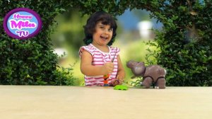 Hippo and Zookeeper Little People By Fisher Price hungry unboxing funny review | HappyMilaTV #191