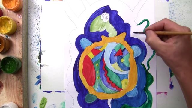 Рисуем черепашку. Рисование детям. смотреть онлайн