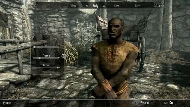 BECOMING AN ORC | Skyrim Remastered Race Selection смотреть онлайн