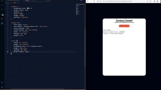 Currency converter javascript/Dollar to INR converter/currency calculator #No_Limit_Code