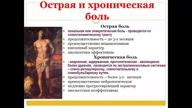 Физиология боли и методы обезболивания