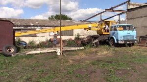 Работа автокрана Ивановец на базе МАЗ 5334