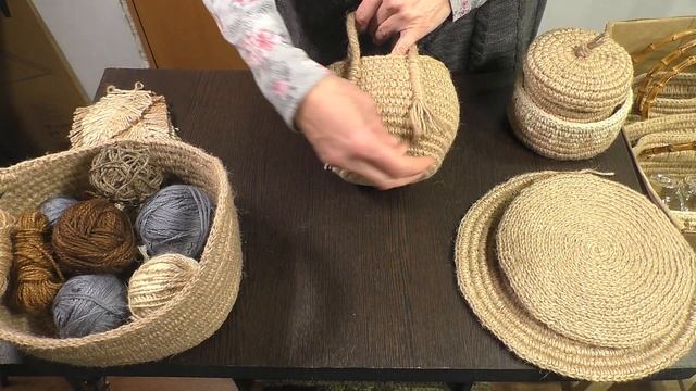 Из джута - обзор моих изделий смотреть онлайн