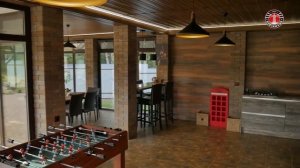 Обзор дома, беседки и гаража из лего кирпича