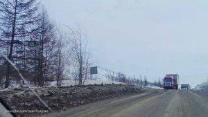 Колымская трасса. На Аркагалинском перевале. Магаданская область