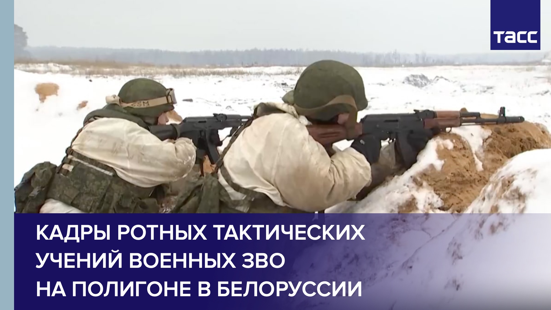 Минобороны показало кадры ротных тактических учений военных ЗВО на полигоне в Белоруссии