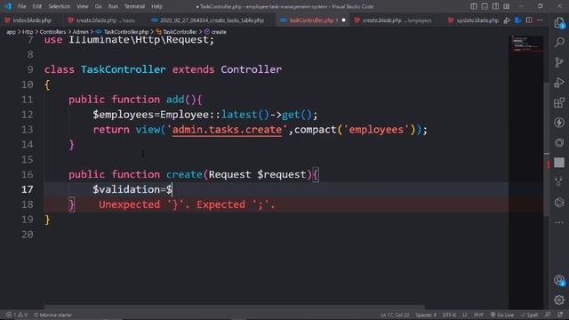 Mastering Laravel:Add Task Employee Task Management System Development