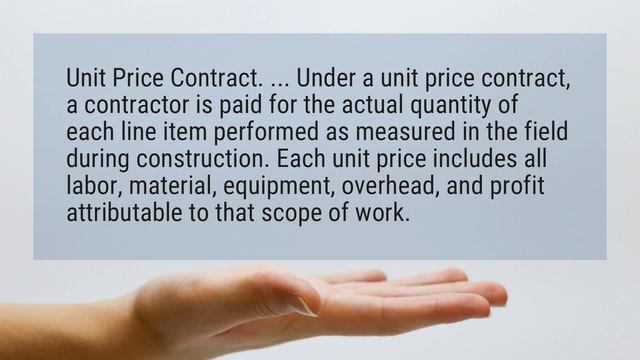 What is unit price contract? смотреть онлайн