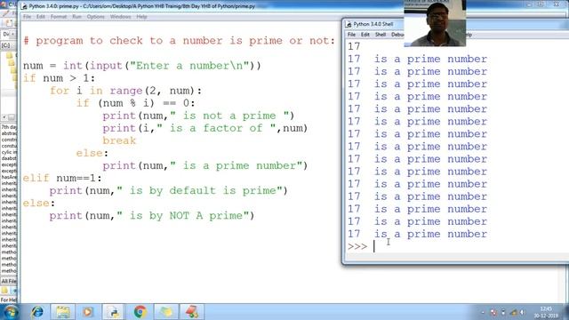 205 Python program check number is prime or not  Python Programming Tutorial for beginner to advanc
