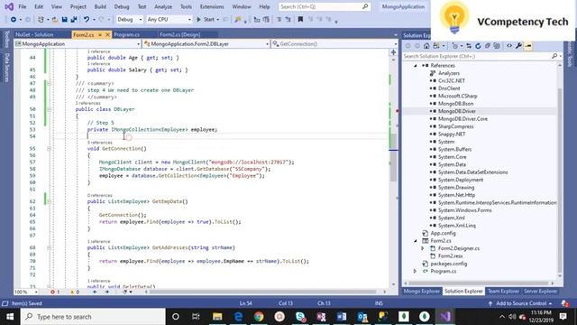 .Net MongoDB Connection with MongoDB.Driver (small .Net Project)