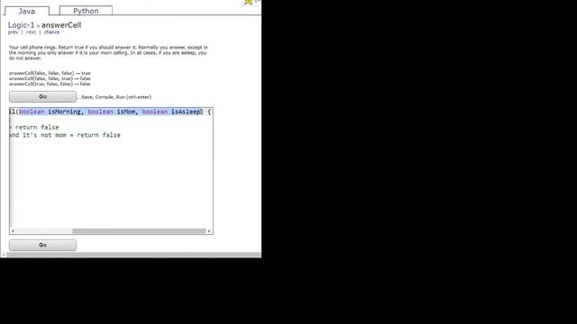 Logic-1(answer_cell) Java Tutorial || Codingbat.com