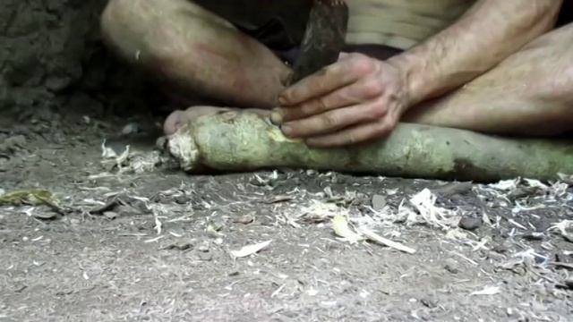 Primitive Technology. Каменный топор
