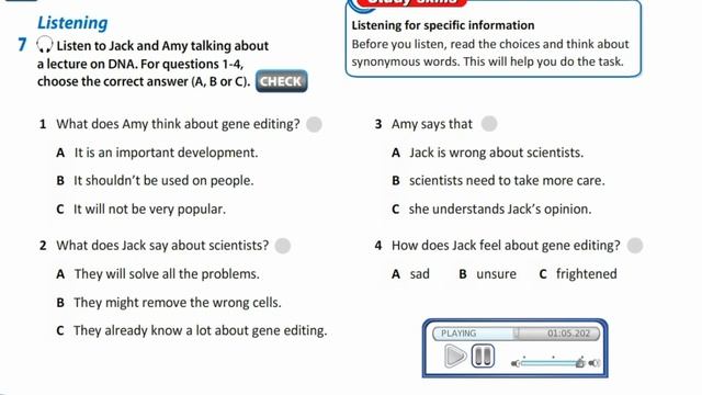Action 10. Module 1. DNA. Listening Ex 7 p 11 SB смотреть онлайн