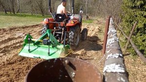 Вспашка целины на Шифенг SF 244 С + плуг Kerland 2.20 + фреза Kerland B 1400. Учусь!