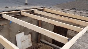 Демонтаж старой крыши гаража и постройка новой