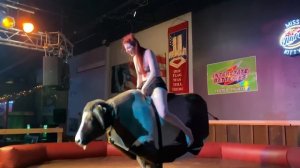 LADY BULL RIDER SHOCKS THE CROWD