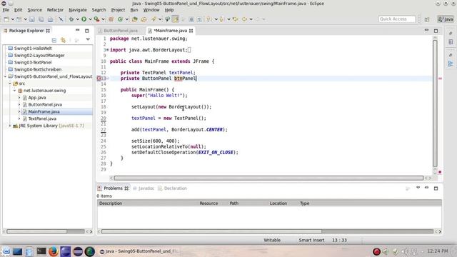 swing05 ButtonPanel and FlowLayout смотреть онлайн