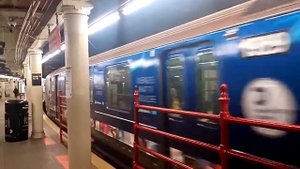 IRT 42nd Street Line PlayStation VUE Ad-Wrapped R62A (S) Train to Grand Central at Times Sq-42 St