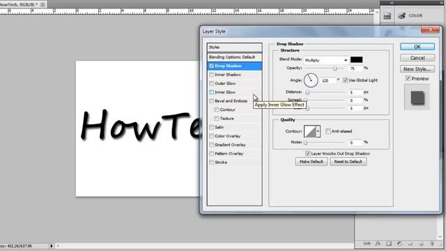 How to Add a Drop Shadow to Text in Photoshop смотреть онлайн