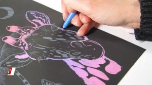 Скретчинг - цветная гравюра