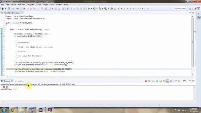 How to use get method which accepts temporal field of MonthDay Class? | Java 8 Date and Time