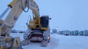 ВАХТА 2021 год. Работа на трале. Выгрузка KOMATSU PS 300.