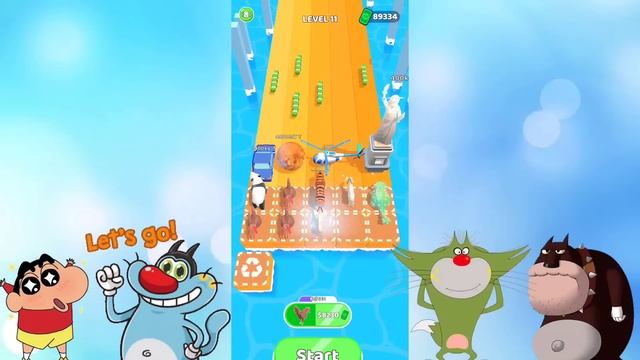 Oggy Evolving The Strongest Mecha Godzilla in Push Merge Game | With Jack And Shinchan | Oggy Game смотреть онлайн