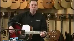 Washburn D10-QSB Quilted Sunburst Acoustic Guitar Demo