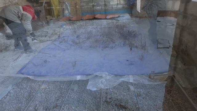 Заливка бетонной стяжки в мороз. Прогрев бетона термоматами. Как быстро греть бетон зимой смотреть онлайн