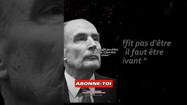 5/9 François Mitterrand : Les Citations de Sagesse d'un Président Visionnaire. #president