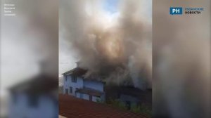 Пожар в ангаре недалеко от рязанского нефтезавода