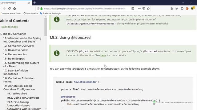 Curso Spring. Java Annotations IV. Autowired II. Vídeo 18 смотреть онлайн