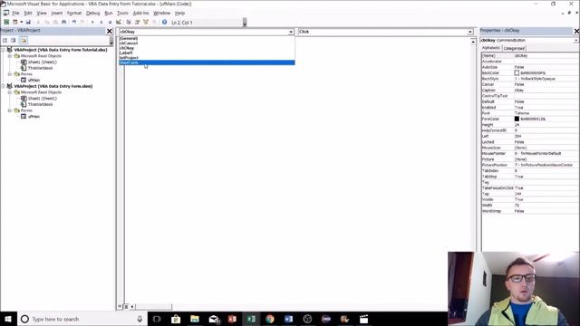 Excel VBA Data Entry Form - Part 1 (UserForm design, Adding Textbox)