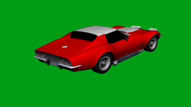 Автомобиль футаж на зелёном фоне хромакей. Chevrolet Corvette green screen, chromakey footage.