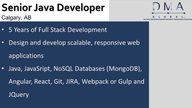 Searching For: Senior Java Developer