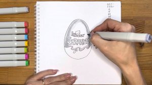 Как нарисовать киндер сюрприз карандашом и скетч маркерами | Рисунок для детей, поэтапно и легко