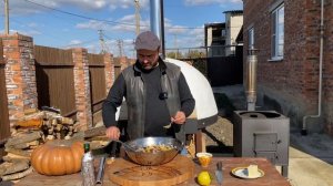 Рецепт плова с сухофруктами в тыкве❗️В Помпейской печи