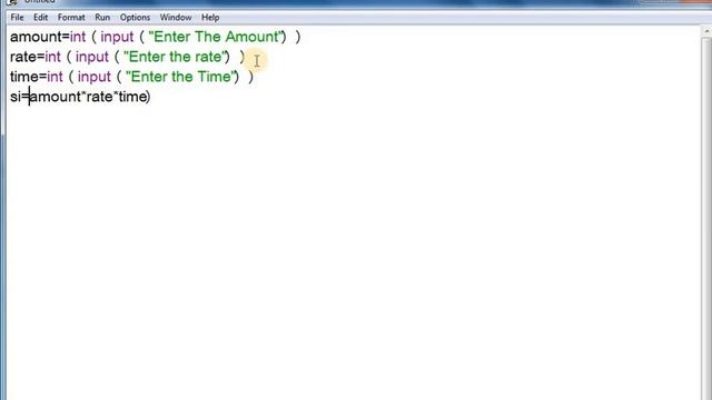 simple interest program in Python (si)