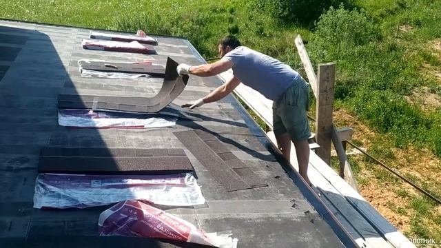 Гибкая черепица на пристройку
